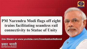 PM Narendra Modi flags off eight trains facilitating seamless rail connectivity to Statue of Unity