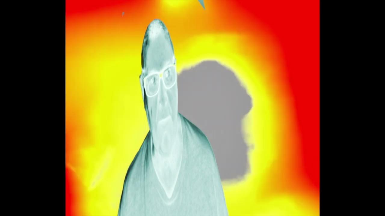 Green screen xray filter and distortion with psychedelic background