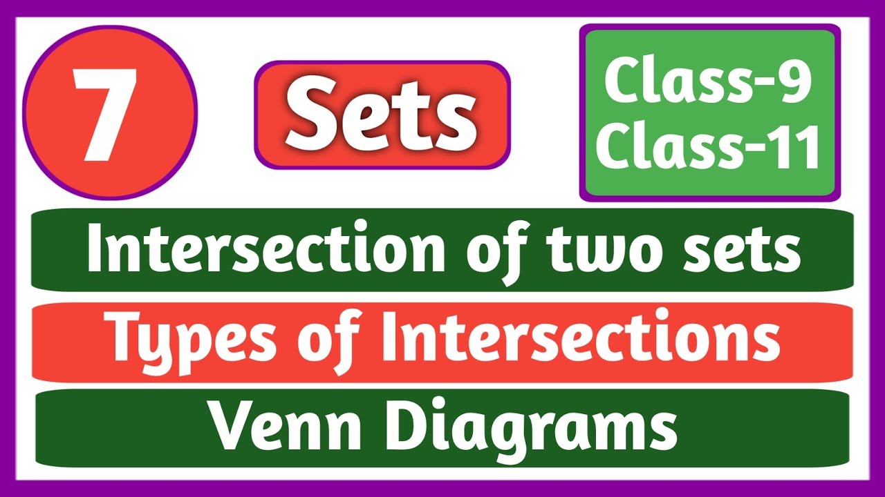 Sets Class 9 Maths 1 Chapter 1 Intersection of two sets Definition Class 9 and 11 @Pramod Chinchole
