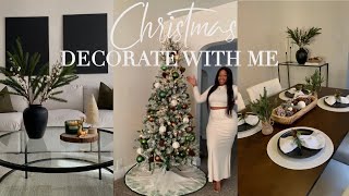 🌲CHRISTMAS DECORATE WITH ME 2023 LIVING ROOM & DINING ROOM| ENTRYWAY + FIREPLACE |DECORATING DEAS🌲