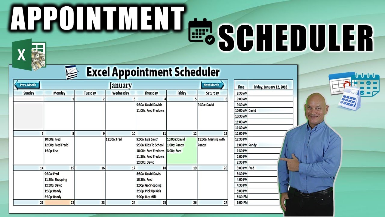 How To Create A Dynamic Appointment Scheduler In Excel Part 1 Youtube