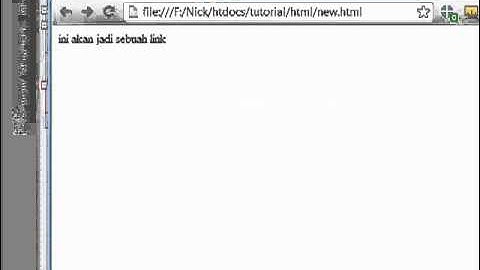 Tutorial HTML - 6 - Menambahkan Link pada Web Kita