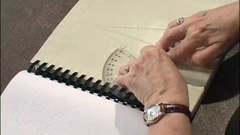 APH Braille Print Protractor:  Part 3, How to use one in a textbook with binding