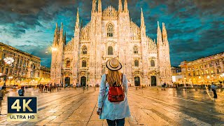 Milan Italy 🇮🇹 4K Evening City Walking Tour 2024