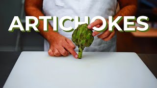 Professional Chef Shows How to Cut, Trim and Peel an Artichoke