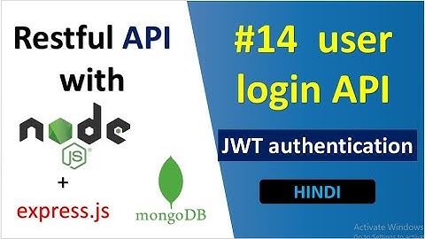 login API in nodejs with mongodb | JWT | HINDI | complete rest API in node.js, express.js & mongodb