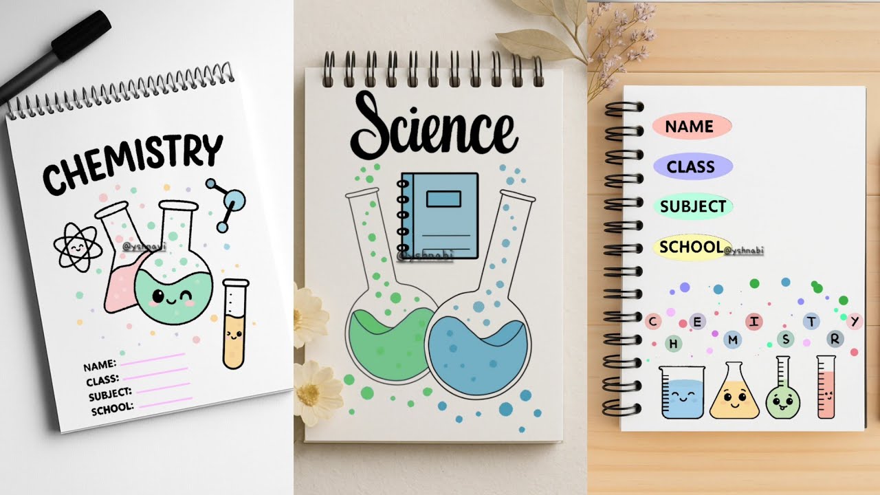 10 chemistry front page design ideas🧪⚗️ #youtube #yshuskorner # ...