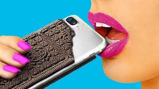 8 DIY COQUES DE TÉLÉPHONE COMESTIBLES / BLAGUES QUI SE MANGENT !