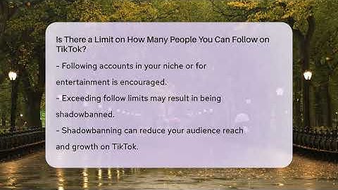 Is There a Limit on How Many People You Can Follow on TikTok? - Everyday-Networking