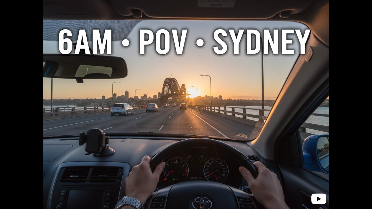 Early Morning SYDNEY POV Drive Double Bay to Ryde, Gladesville ,ANZAC Bridge 6AM 40Min to drive 20KM