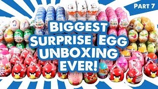 300 Surprise Eggs Part 7 - Biggest Kinder Surprise Unboxing Video Ever!!