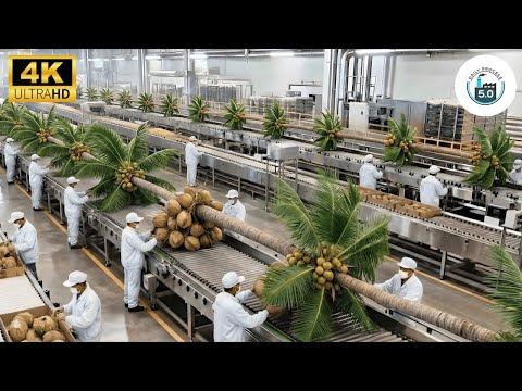 Inside the Largest US Factory: From Fresh Coconut to Premium Sweet Candy (Full Process)