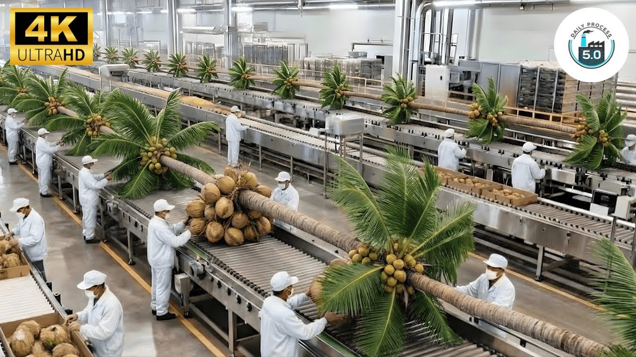 Inside the Largest US Factory: From Fresh Coconut to Premium Sweet Candy (Full Process)