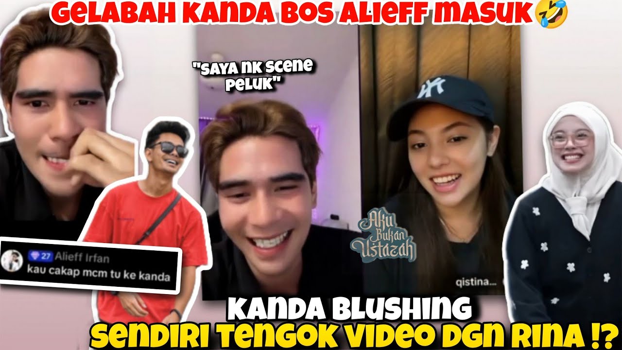 Dekah!! Alieff Masuk Gelabah Kanda..nk Scene Peluk !? Kanda Blushing tgk Video dgn Rina ?!