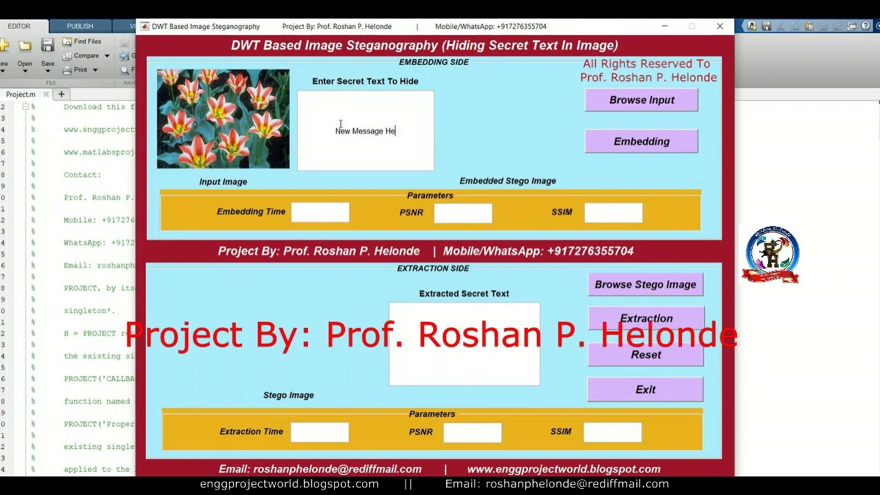 Image Steganography Using DWT Algorithm With Source Code DWT Based Image Steganography Matlab