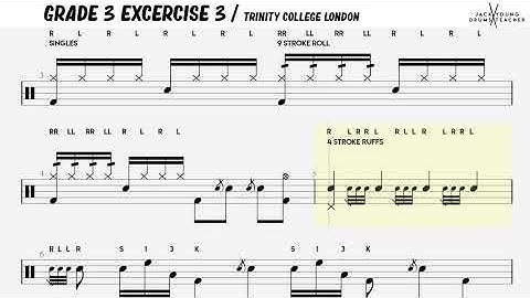 Grade 3 Excercise 3 - Trinity Drums 2020