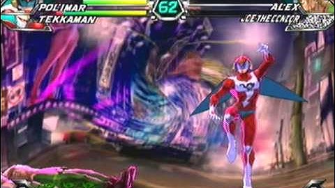 Tatsunoko vs. Capcom Arcade Mode - Polimar/Tekkaman Playthrough Part 2/2