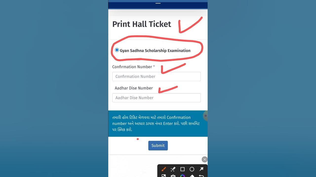 Gyan sadhana scholership hall ticket download gyansadhna hallticket 