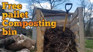 Free Pallet Composting Bin - homestead vlog