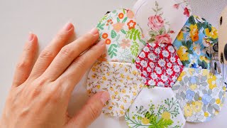 Sewing Project Made From Scrap Fabric | How To Make Hexagon Pattern Easily