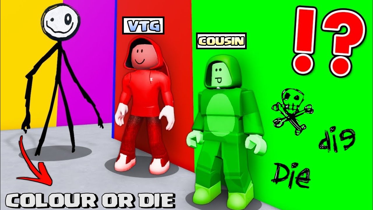 Colour Or Die 😨|Me And My Cousin Played Colour Or Die In Roblox|On Vtg!