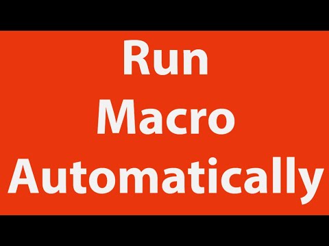 Video: How To Run Excel Without A Macro