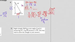 59 - Int 2 - Notes (Special Right Triangles)