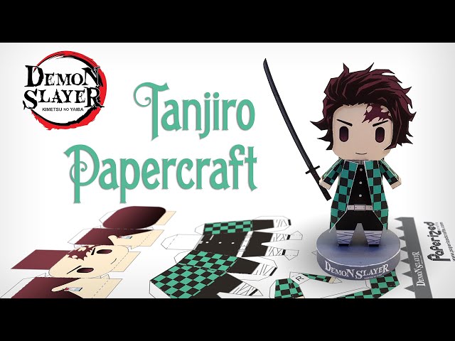 Demon Slayer: Tanjiro Kamado Papercraft, Paperized Crafts