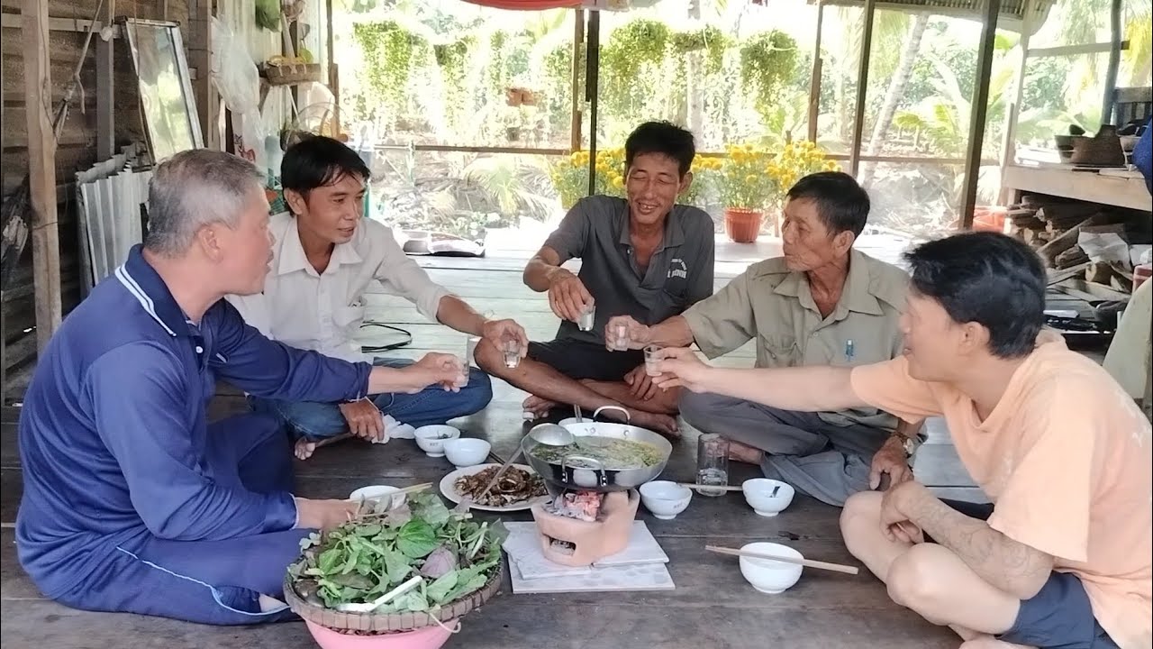 Ra Đồng Bắt Con Cua Nấu Rau Diền Cá Lóc Nướng Cá Chiên Sả..Lai Rai.K L Q .  