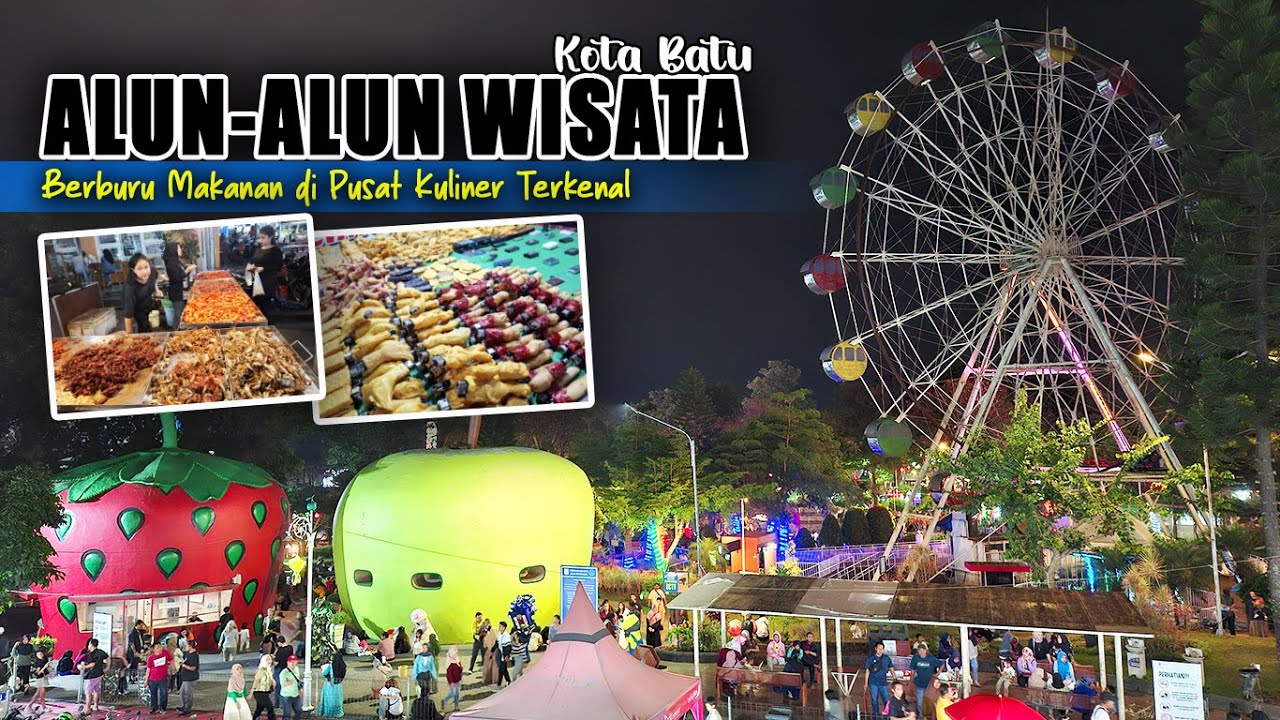 SUASANA MALAM ALUN-ALUN KOTA BATU || HUNTING KULINER DI PASAR LARON KOTA WISATA BATU