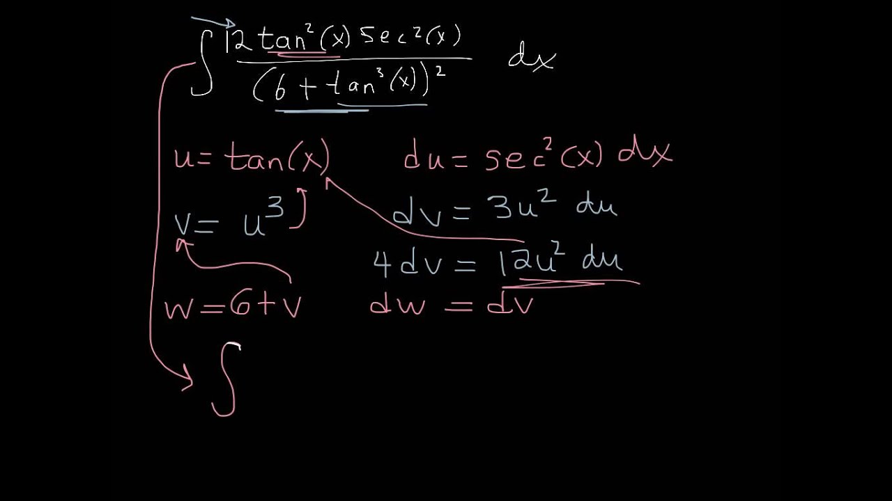Calculus double substitution - YouTube