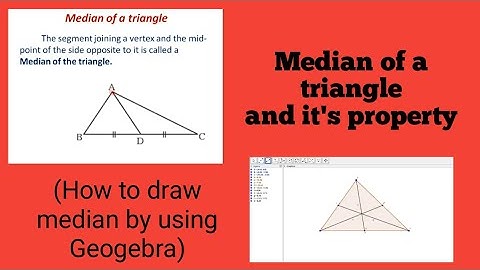 Median of a triangle and it