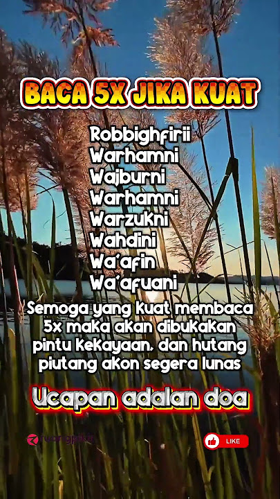 Bacalah dzikir ini sebanyak 5x #bismillah #ucapanadalahdao #janganlupasubscribe
