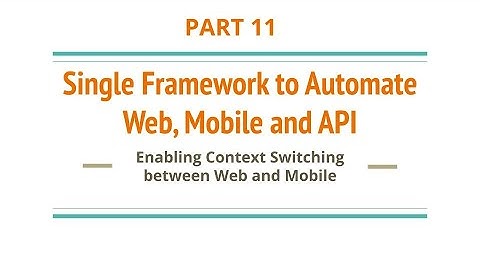 Part 11 | Enabling the Context Switching | Web and Mobile | Thread Local | Master Framework