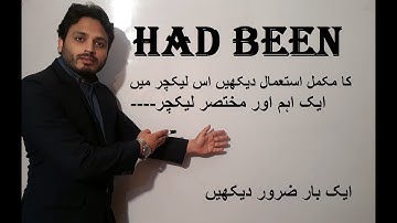 Use of "Had Been" | Grammar | By Syed Ali Raza Kazmi