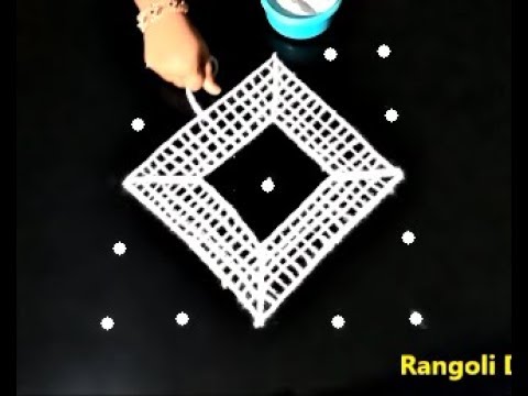 Creative Beginners Rangoli Designs | Daily Rangoli Designs |5x5 Dots Kolam | Muggulu Designs