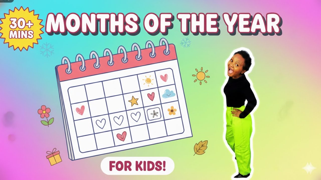 Изучаем месяцы года для детей + другие детские песенки | 30 минут обучающих песенок