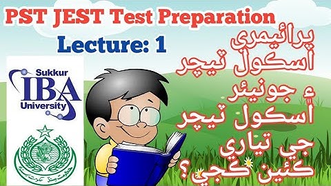 PST JEST TEST PREPARATION Lecture 1