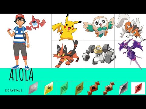 ALL OF ASH'S POKEMON!! (gen 1 - gen 7)