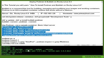 Deploy Podman And Buildah on Rocky Linux 8.5