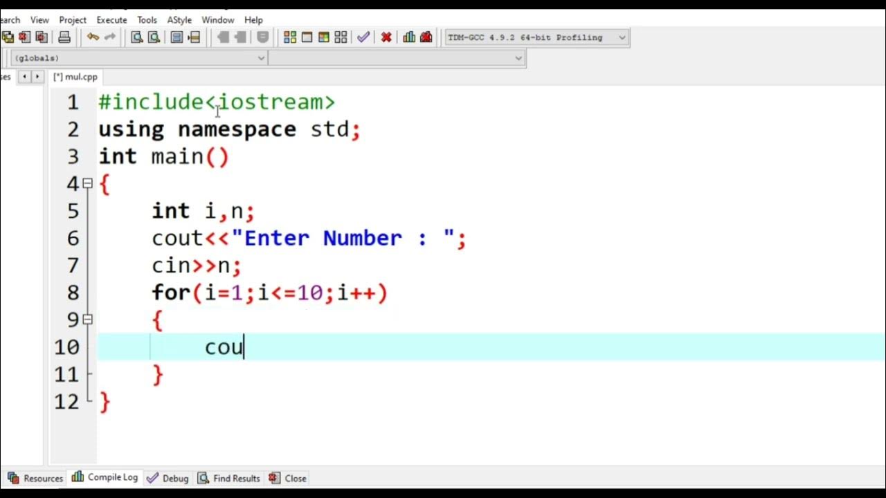 Multiplication Table in C++ || code with om - YouTube