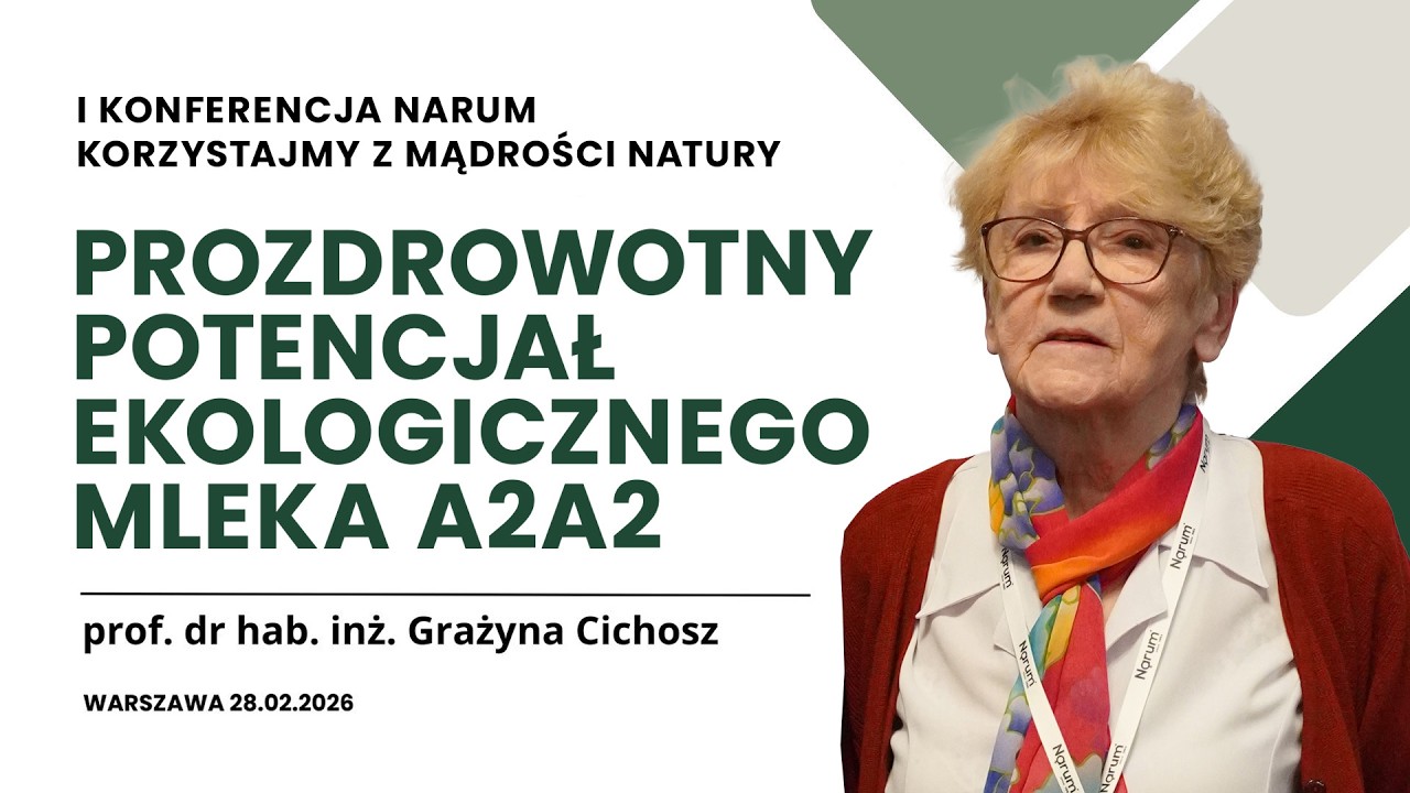 Prozdrowotny potencjał ekologicznego mleka A2A2 – prof. Grażyna Cichosz | Narum | Narine Academy