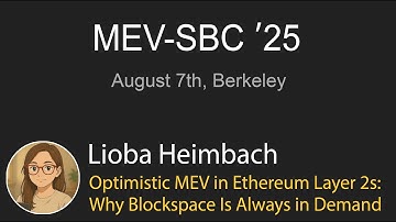 Lioba Heimbach: Optimistic MEV in Ethereum Layer 2s: Why Blockspace Is Always in Demand”
