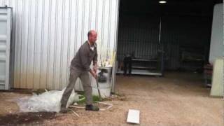 Sledge Hammer Strength Test on a standard saspodTM Wall