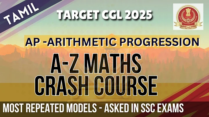 📢ARITHMETIC PROGRESSION (A.P) | A-Z MATHS FREE CRASH COURSE |SSC CGL 2025 | GENIUS SSC TAMIL