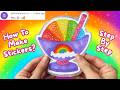 Rainbow Shaved Ice Sticker By Request 🍧+🌈 How To Make Stickers At Home Step By Step 🔥✨