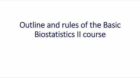 Introduction to Basic Biostatistics II
