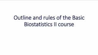 Introduction to Basic Biostatistics II Profile