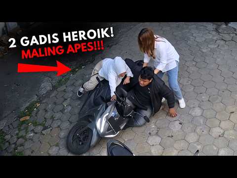 2 GADIS HEROIK HENTIKAN PENCURIAN MOTOR