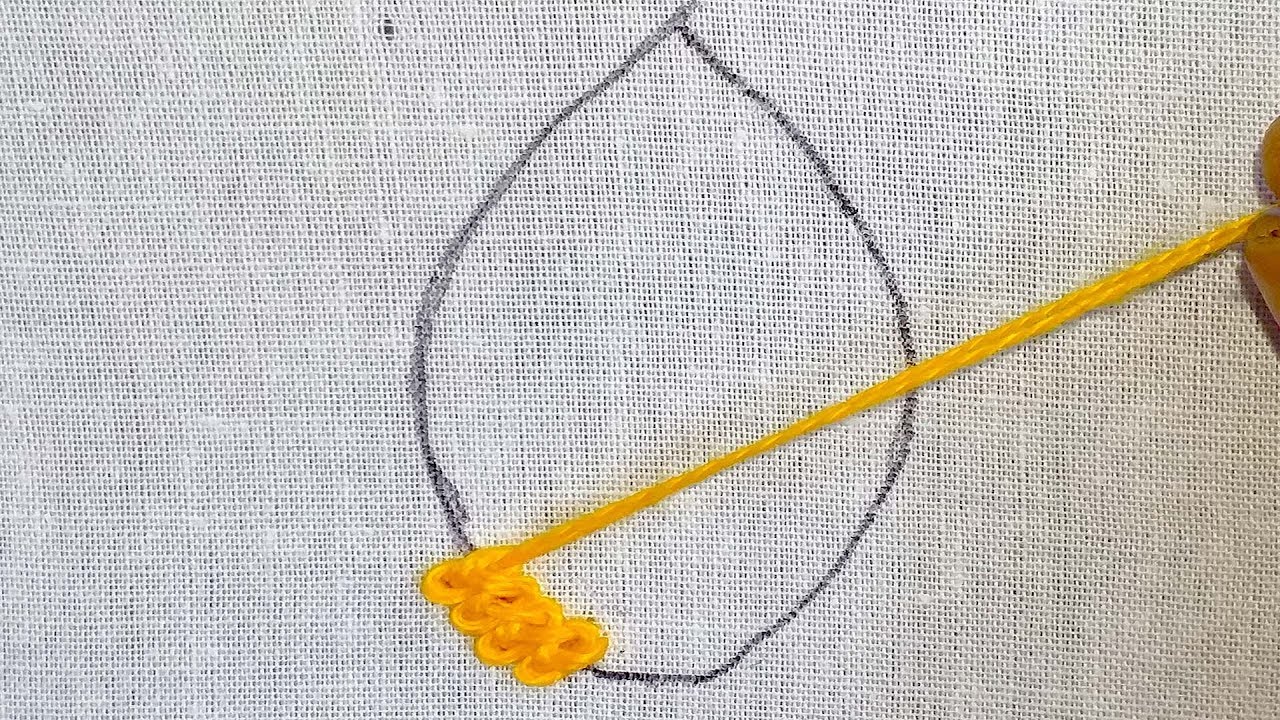 Braid Stitch or Cable Plait Stitch leaf design by cherry blossom.